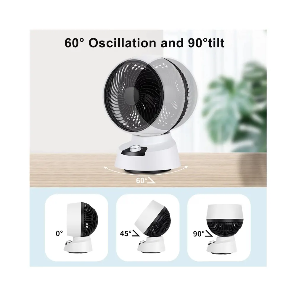 9" Desktop Fan with 3 Speeds - Adjustable Airflow - Image 5