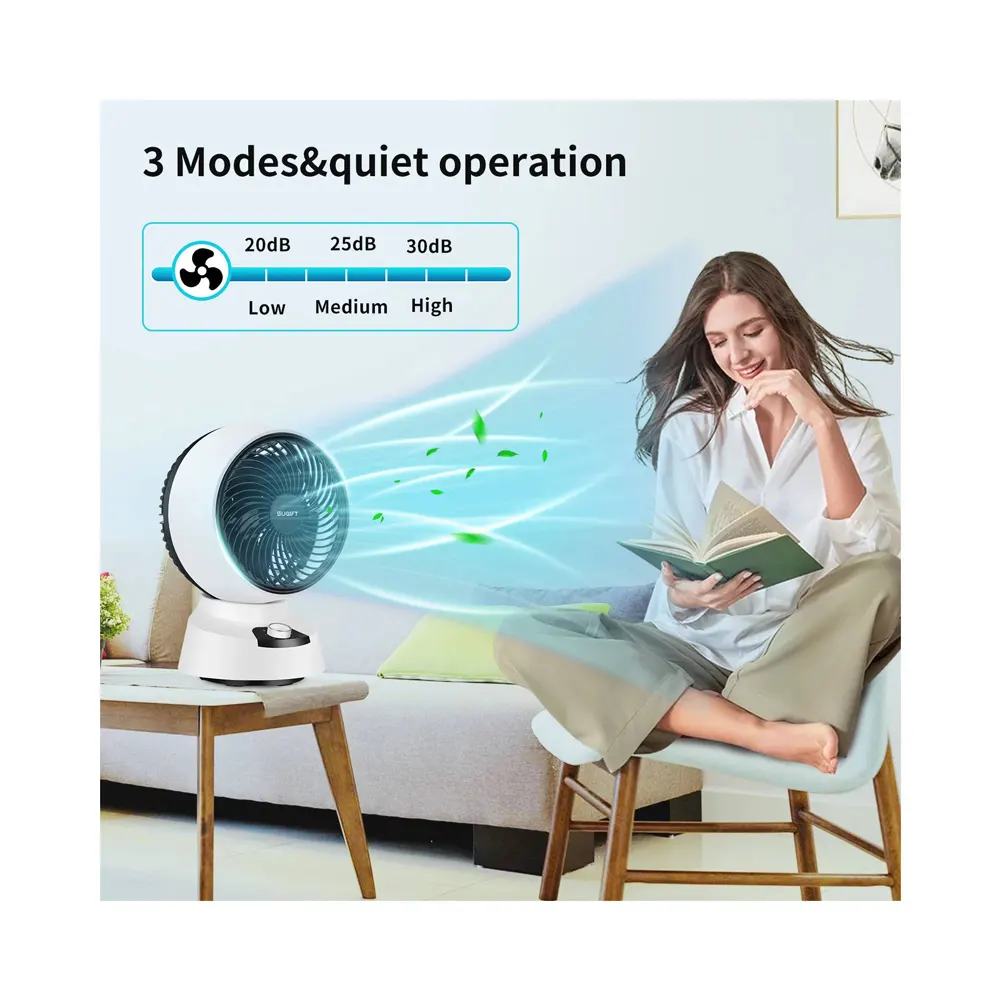 9" Desktop Fan with 3 Speeds - Adjustable Airflow - Image 6