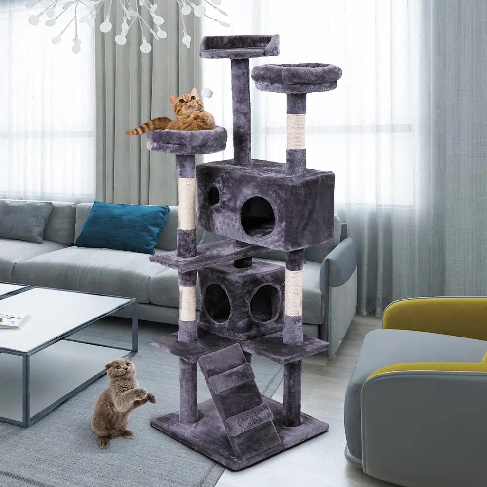 Cat Tree with Scratching Ball & Cushion - Image 3