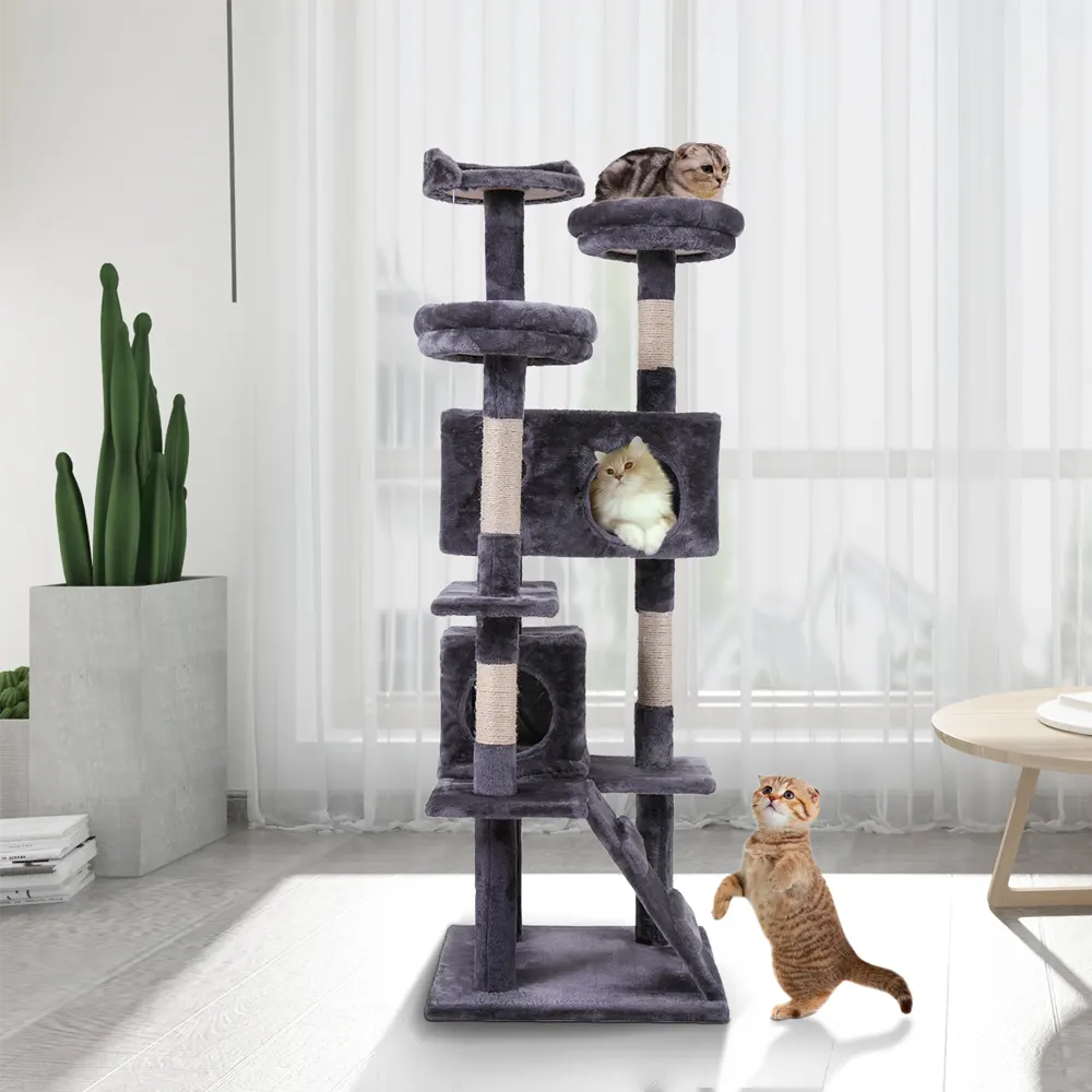 Cat Tree with Scratching Ball & Cushion - Image 4