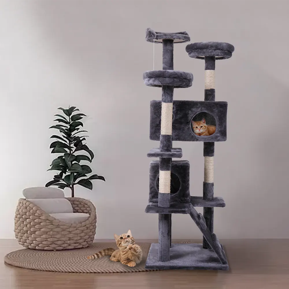 Cat Tree with Scratching Ball & Cushion - Image 6