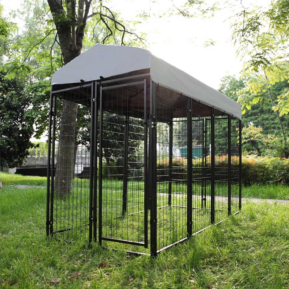 Heavy-Duty Dog Kennel with Roof Cover - Image 5