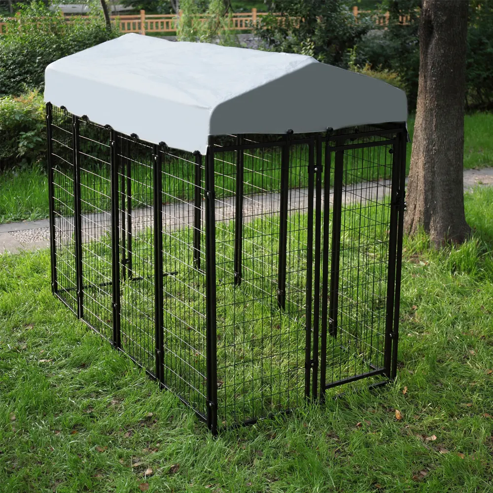 Heavy-Duty Dog Kennel with Roof Cover - Image 6