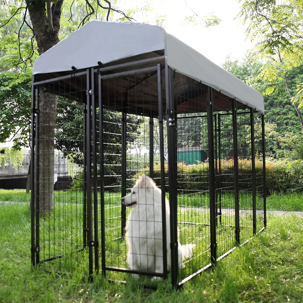 Heavy-Duty Dog Kennel with Roof Cover - Image 9