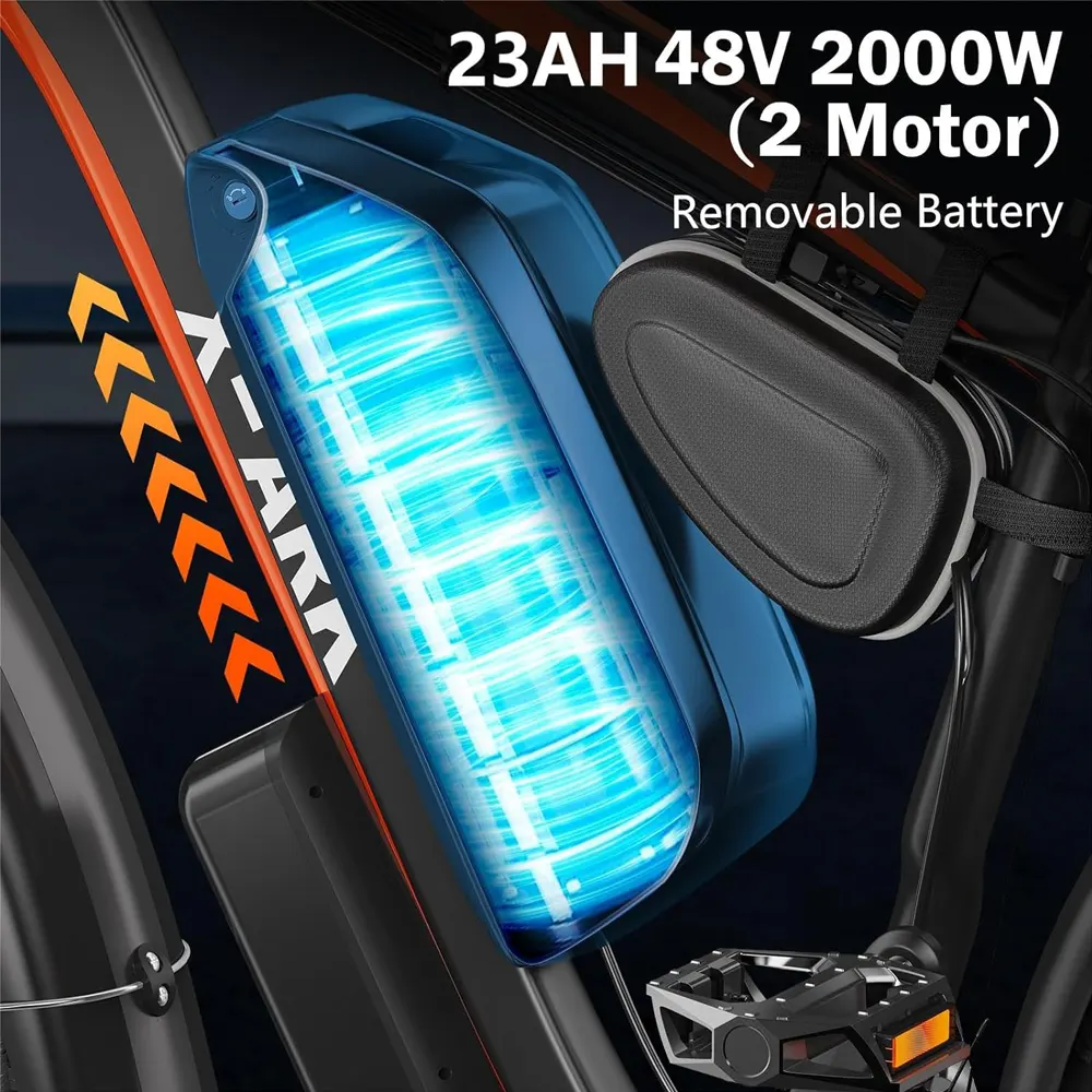 2000W Dual Motor Fat Tire Electric Mountain Bike - Image 8