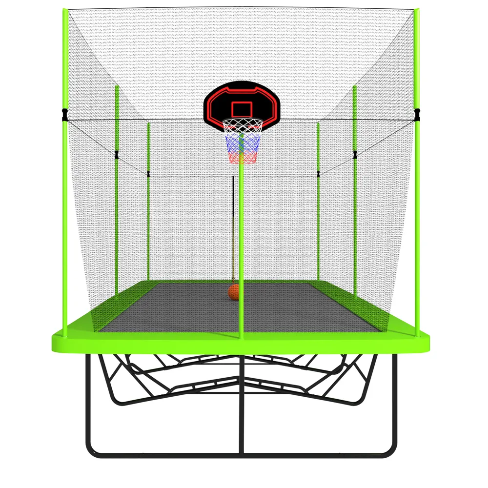 10x17ft Rectangular Trampoline with Hoop - Image 6