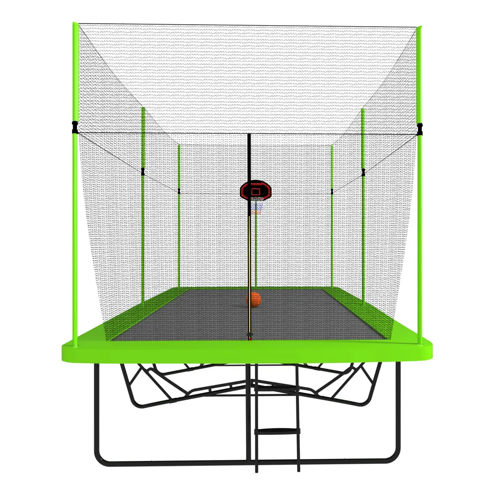 10x17ft Rectangular Trampoline with Hoop - Image 7