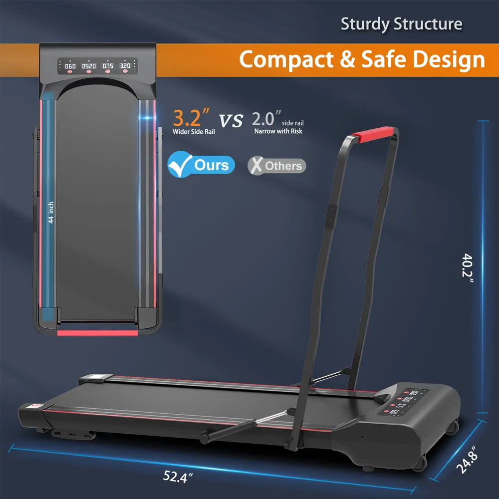 Foldable Walking Pad with Handlebar & Remote - Image 4
