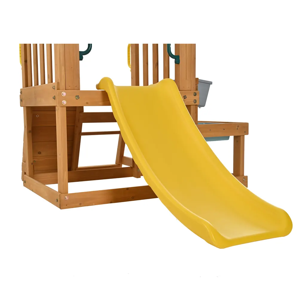 大型遊具 屋外遊具 ジャングルジム 滑り台 室外 木製 天然木 耐荷重50KG 遊具 スギ材 すべり台 家庭用 子供 キッズ 男の子 女の子 コンパクト 3歳~6歳 プレゼント おもちゃ【ナチュラル】 - 画像 (23)