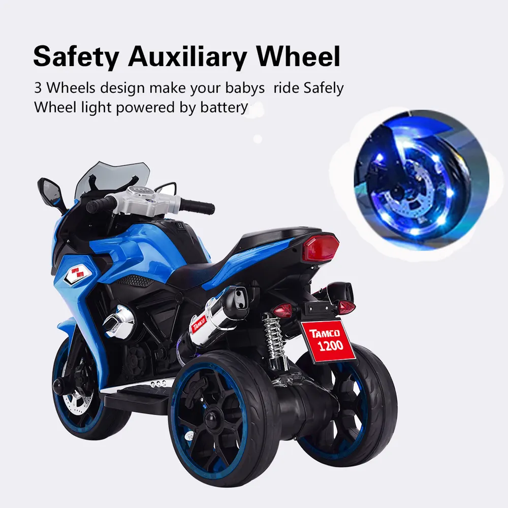 12V Kids Electric Motorcycle with Lights - Image 7