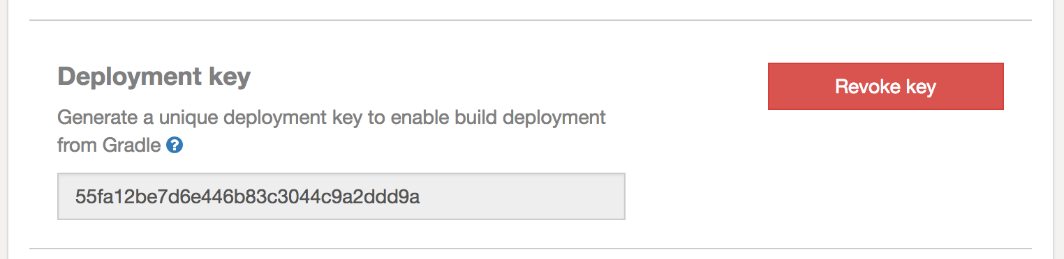 Deployment key