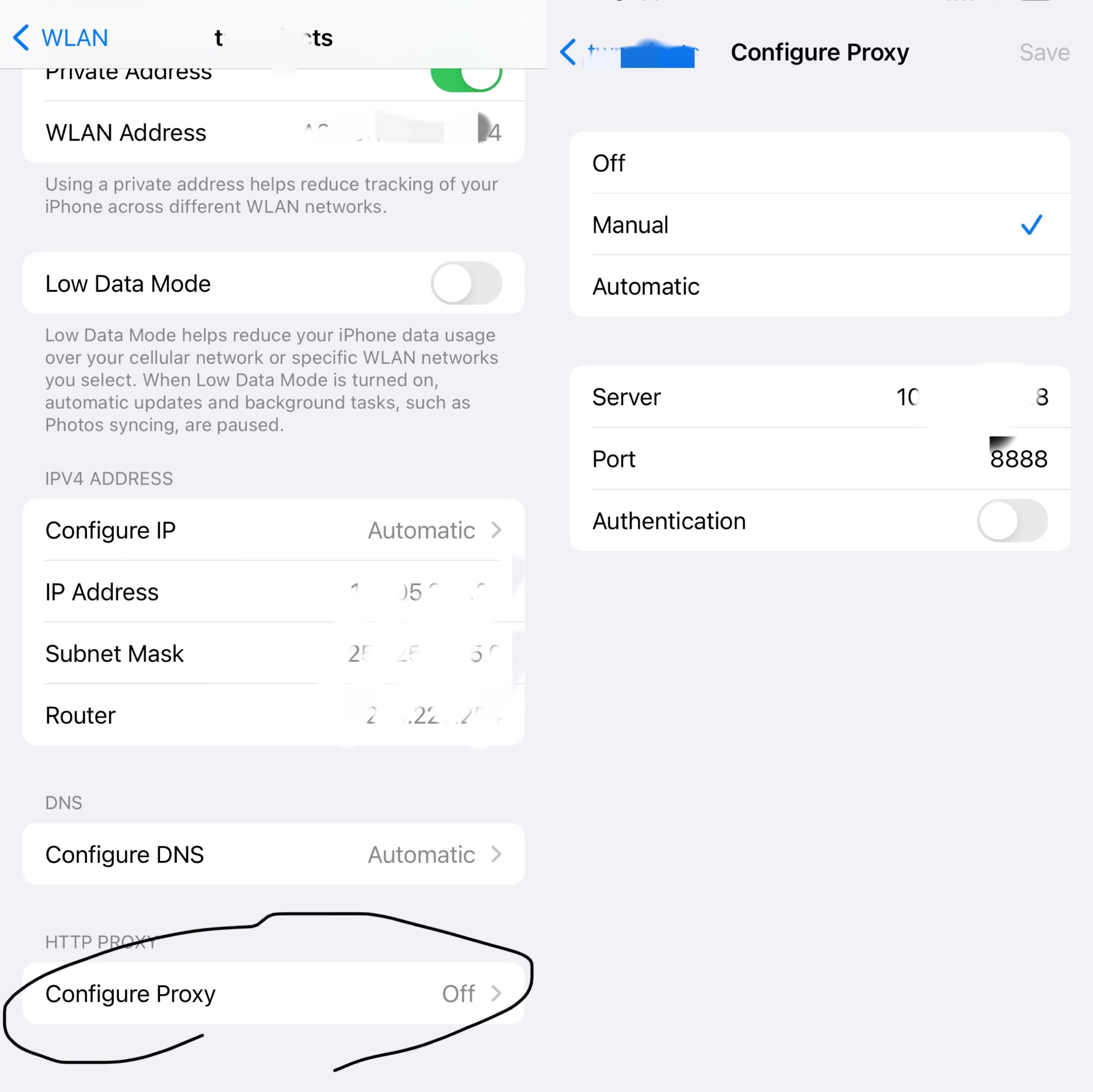 设置Wifi Proxy