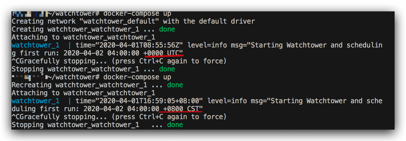 《watchtower docker-compose 的正确写法》