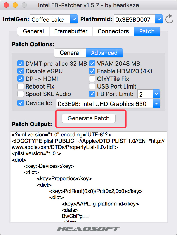 《用FBPatcher驱动UHD630》