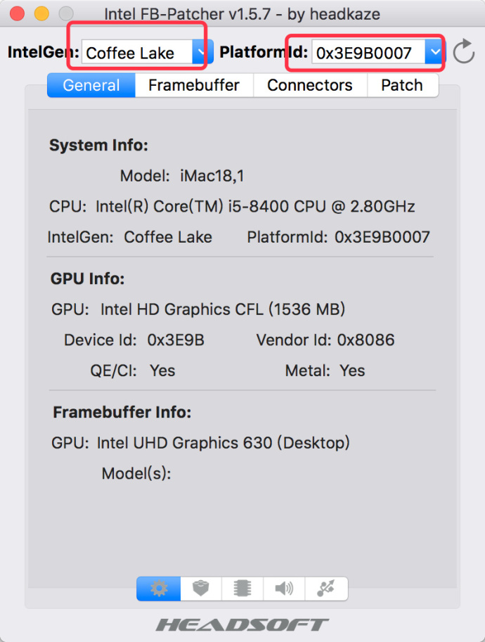 《用FBPatcher驱动UHD630》