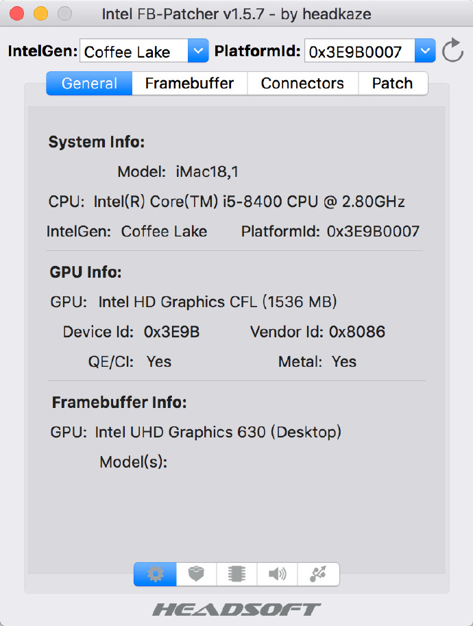 《用FBPatcher驱动UHD630》