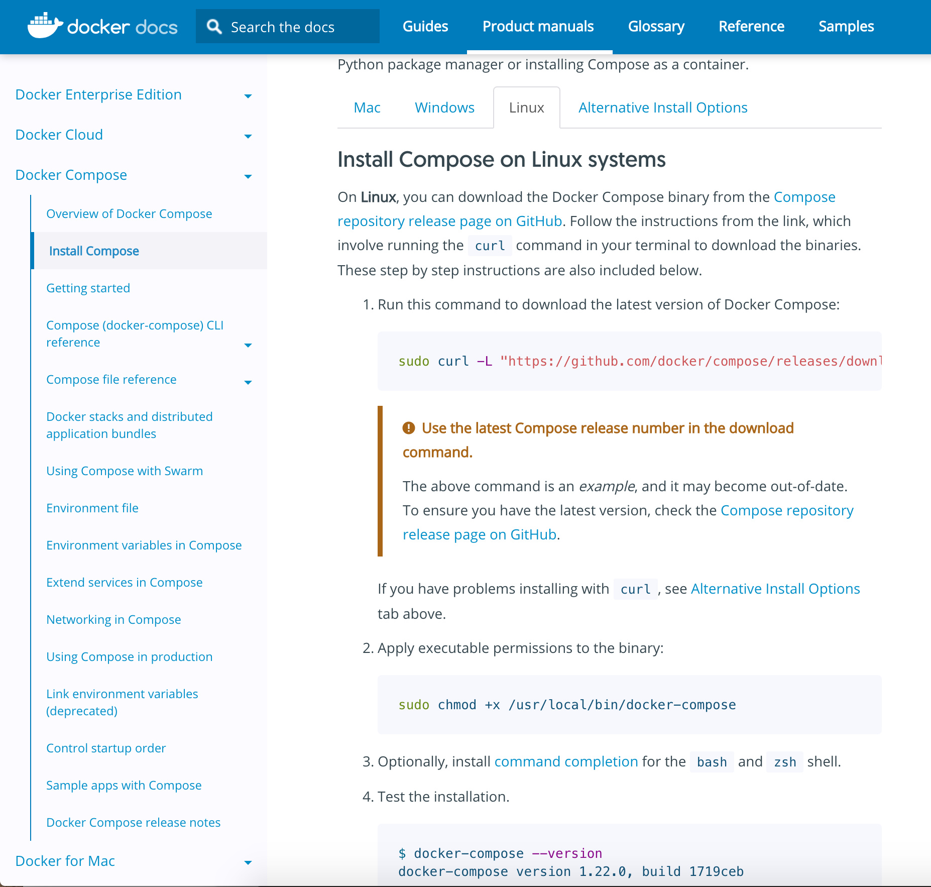 《最新版docker compose安装》