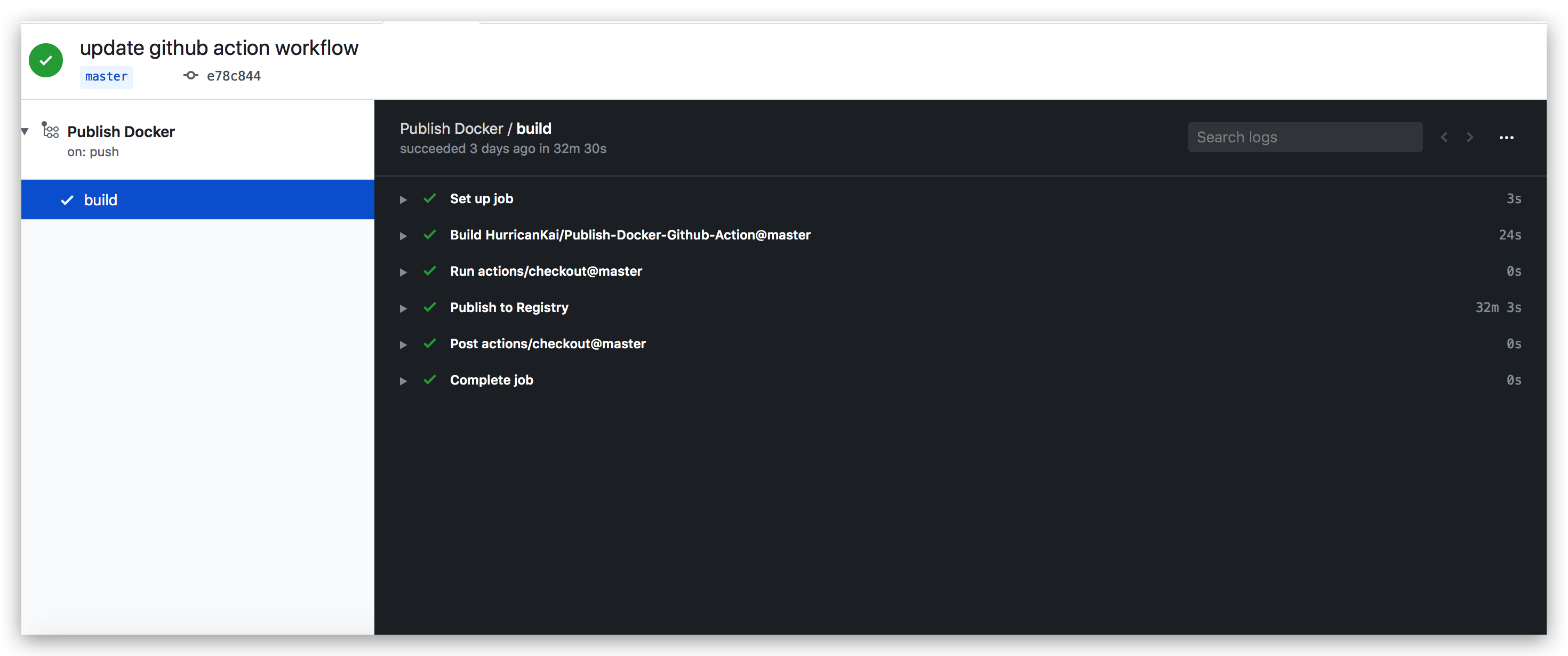 《2020.01.09更新 使用GitHub Action构建image&推送docker hub》