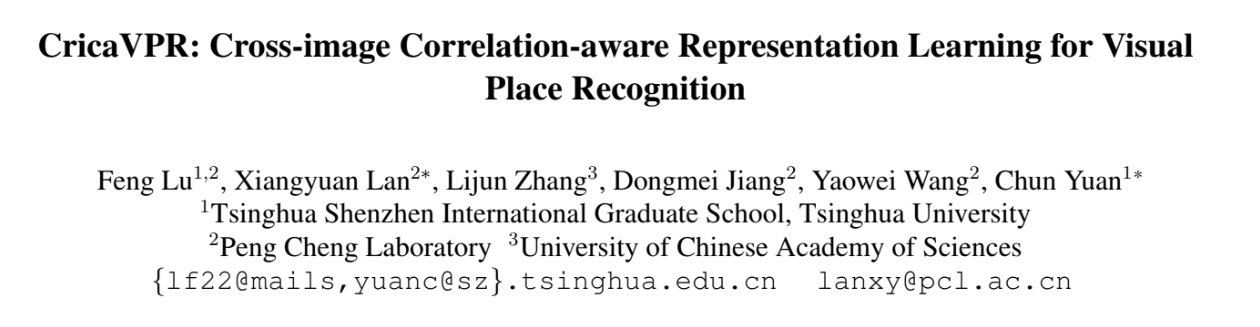 Featured image of post CricaVPR论文阅读