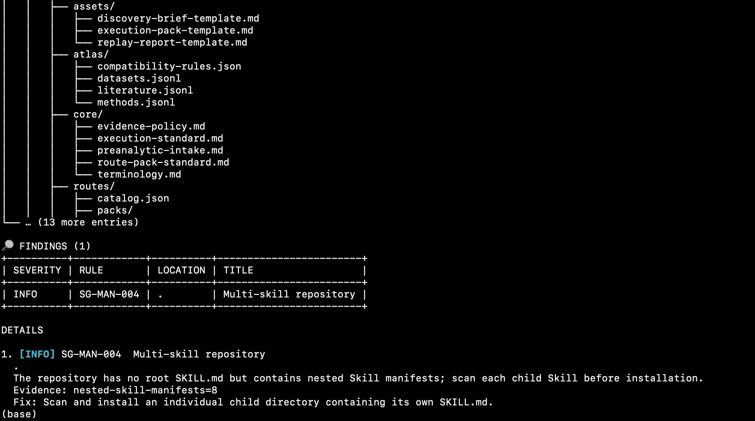 English SG-MAN-004 information finding for a multi-skill repository
