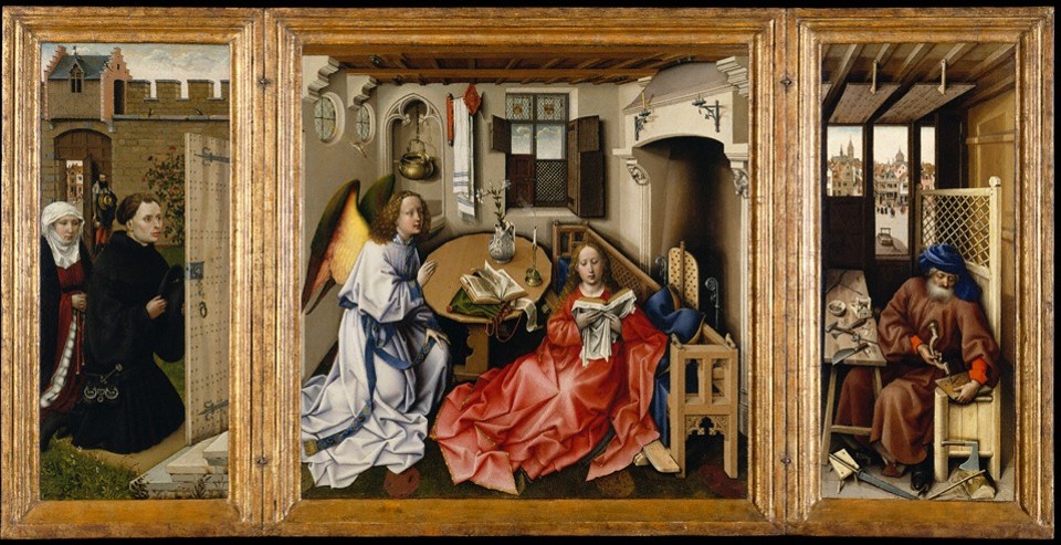 《梅洛德三联画》：相当多的象征性细节与过剩细节，北部文艺复兴的物质性