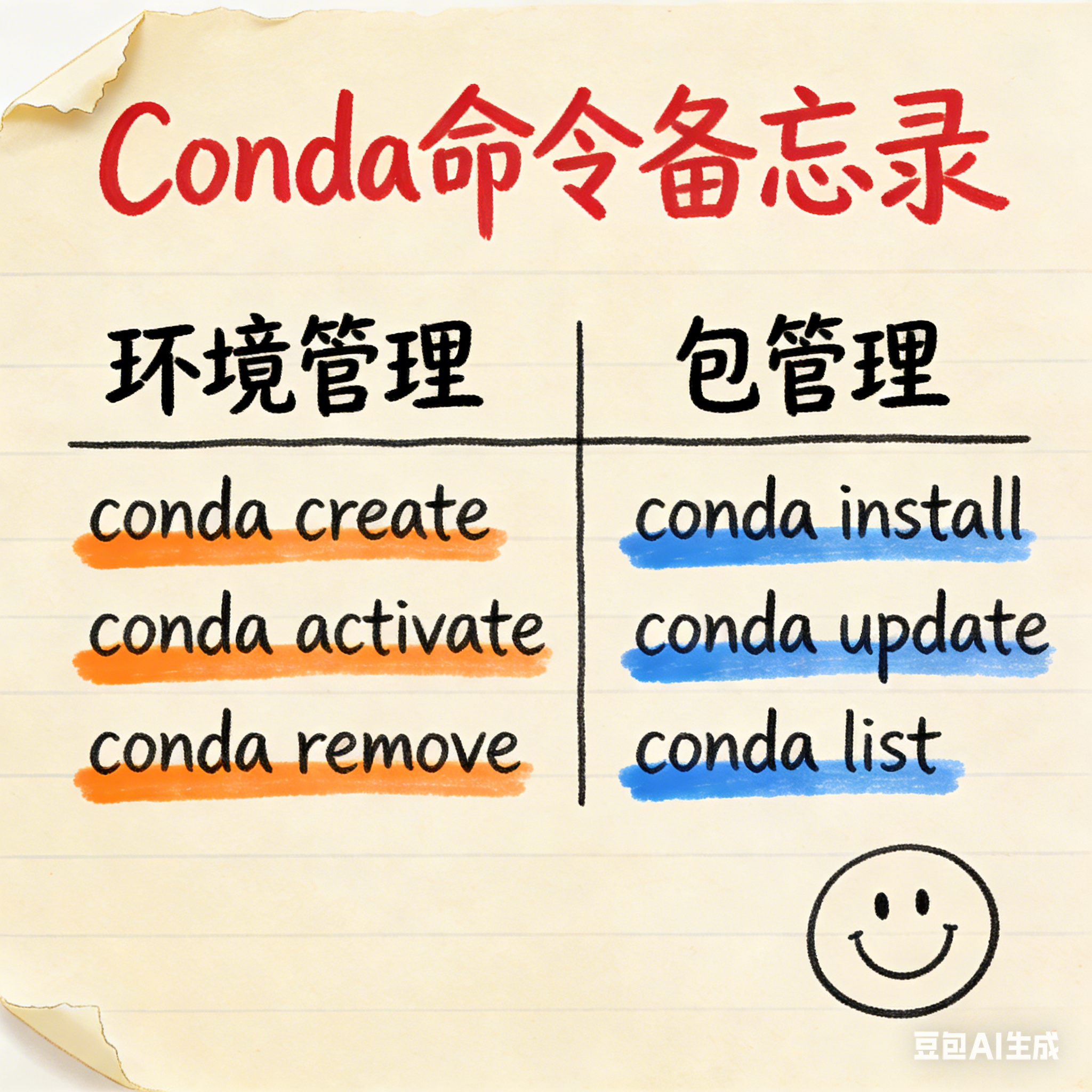 conda常用命令