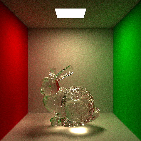 Glass Bunny with Caustics