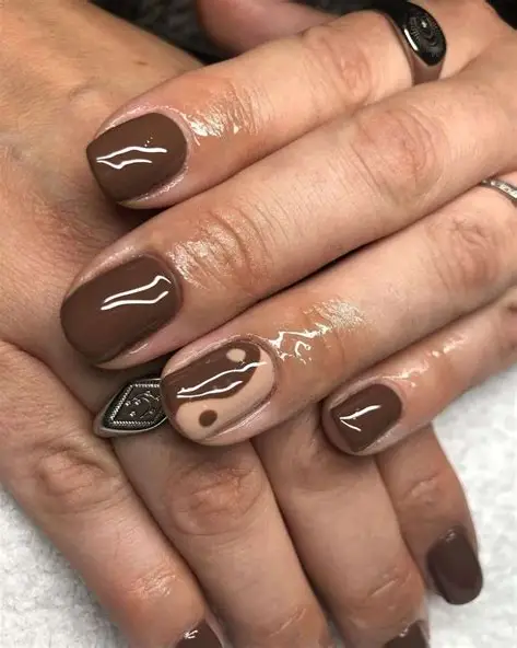 Chocolate Brown Nail Colors 