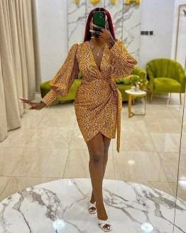short ankara dress style