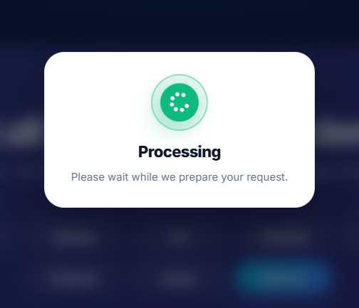 KAlert Web Dialog Progress Dialog