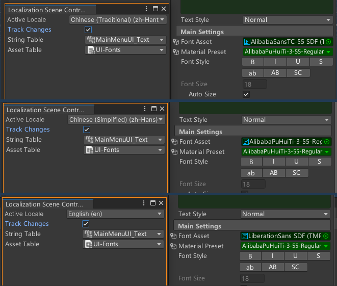 Localization 字体配置