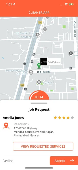 select your work location