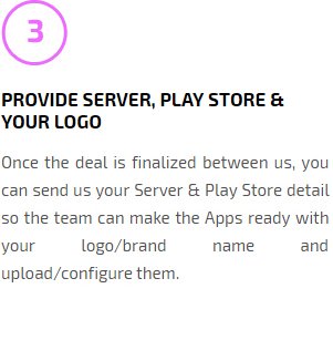 Provide server, Play store & your logo