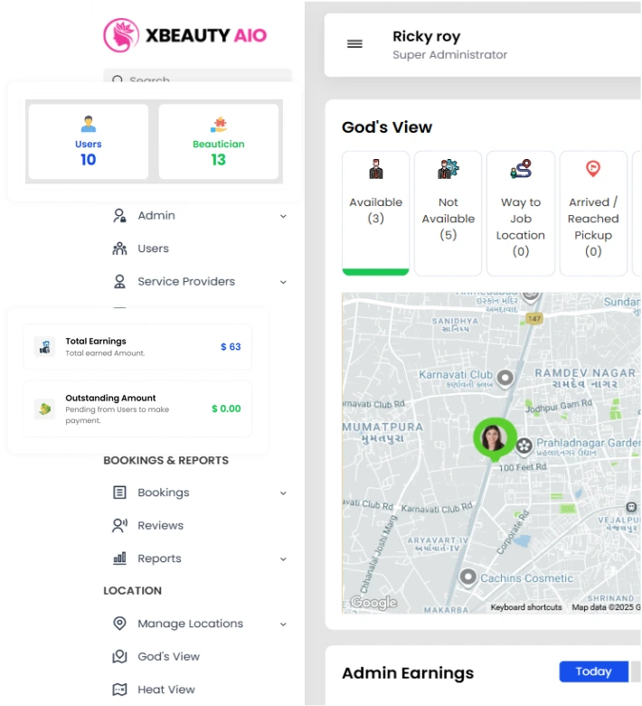 grab clone admin panel
