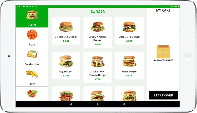 Kiosk App For Food Ordering