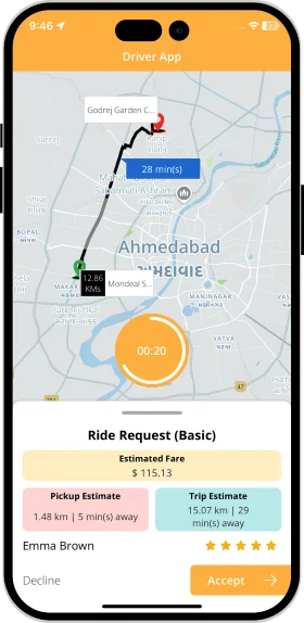 taxi driver app