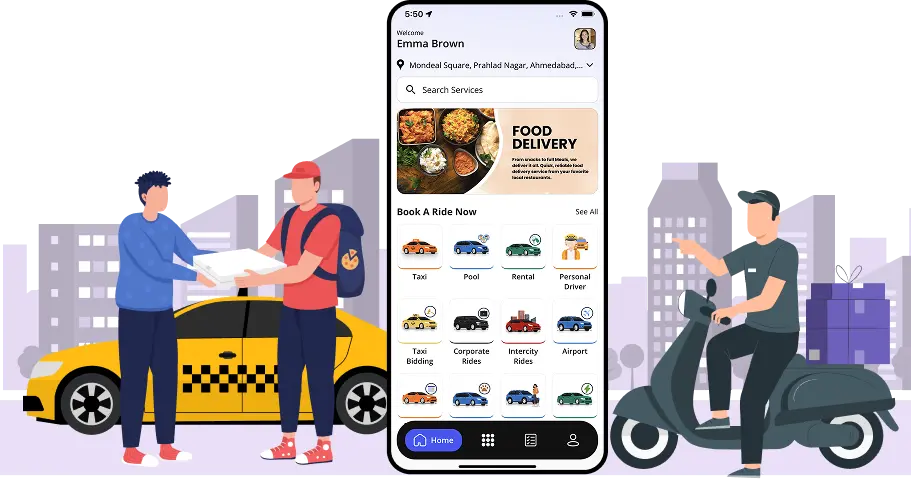 Taxi and Delivery app