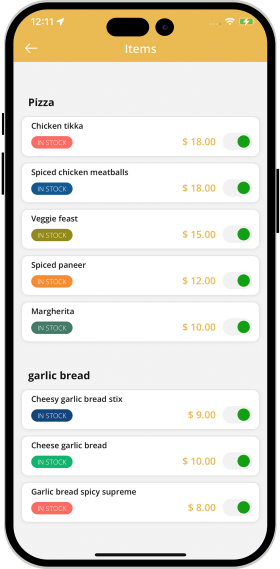 restaurant app