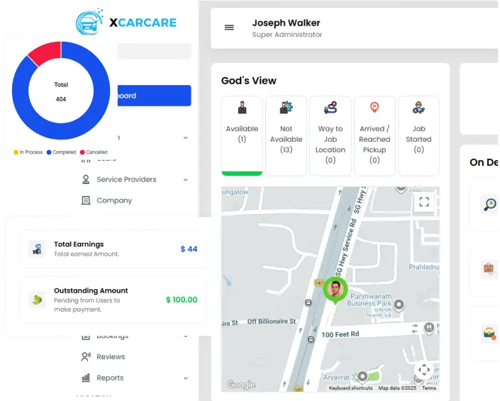car care app admin panel