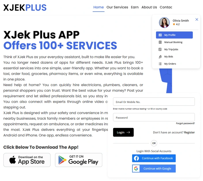 Gojek clone web panel