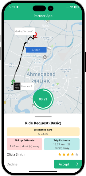 request accepted by service provider