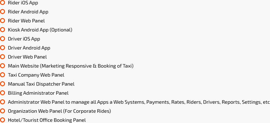 packages of apps and web panel