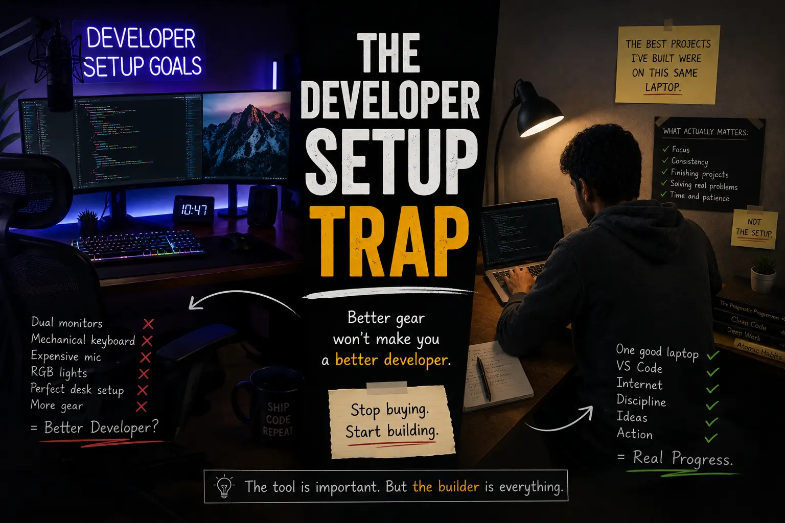 The Developer Setup Trap — Why Better Hardware Won't Make You a Better Developer India 2026