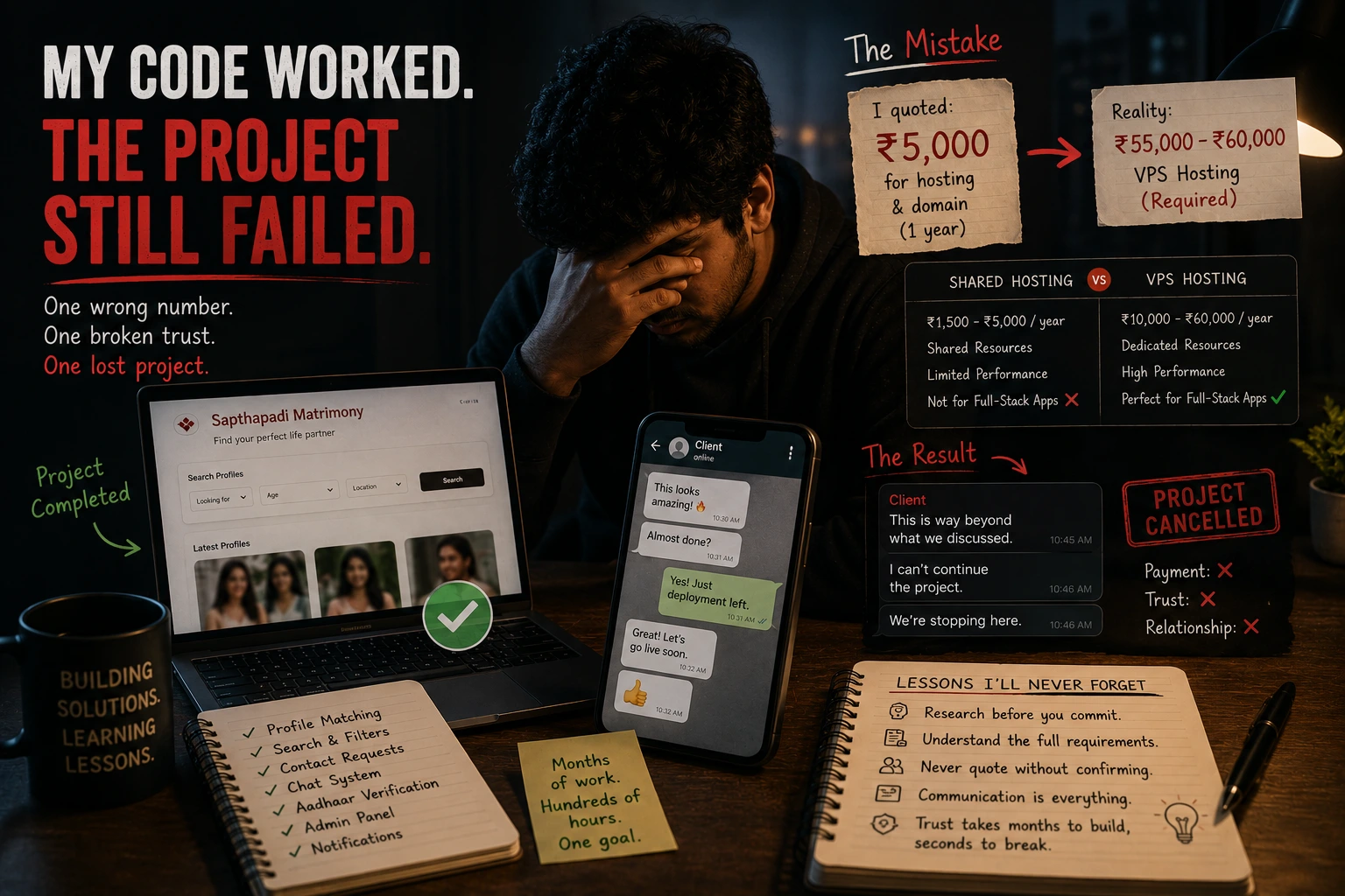 My Code Worked But The Project Still Failed — Freelance Lessons India