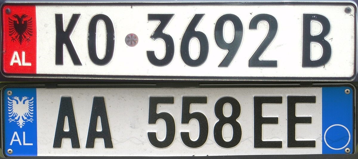 阿爾巴尼亞車牌