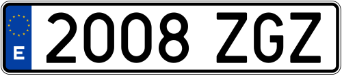 歐盟標準車牌範例