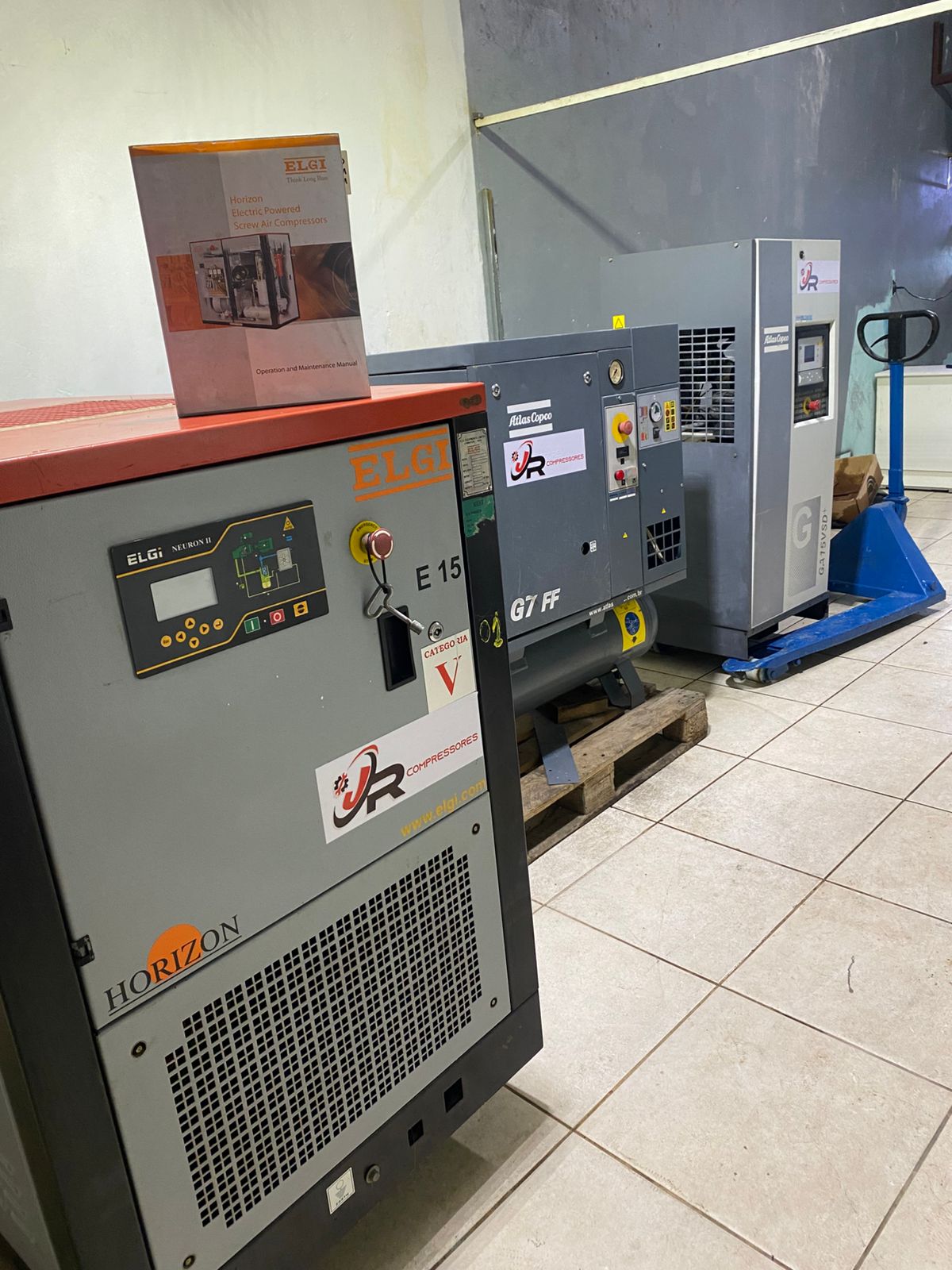 Compressor industrial disponível para locação