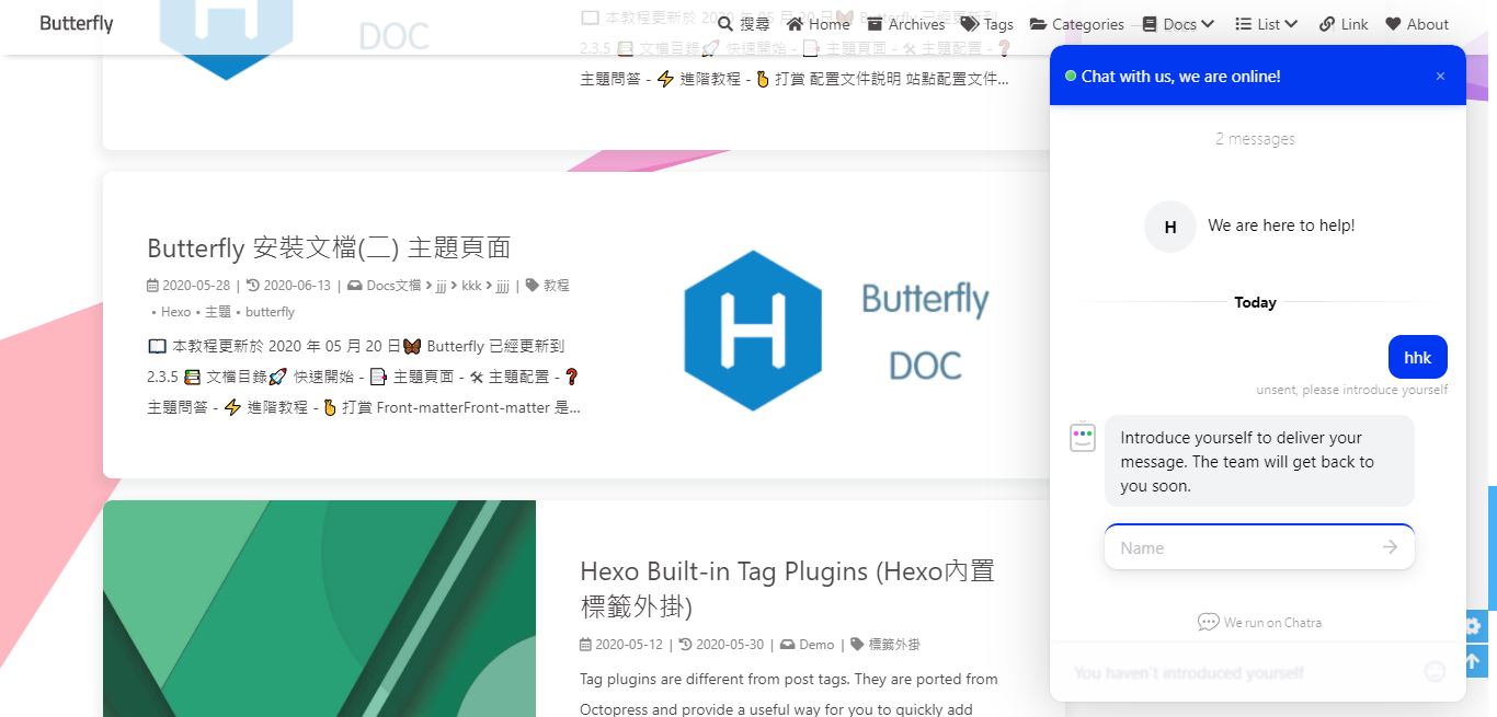 butterfly-docs-04-chat-chatra-ui-demo