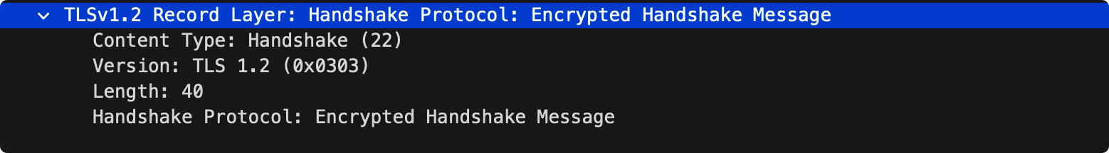 Encrypted Handshake Message