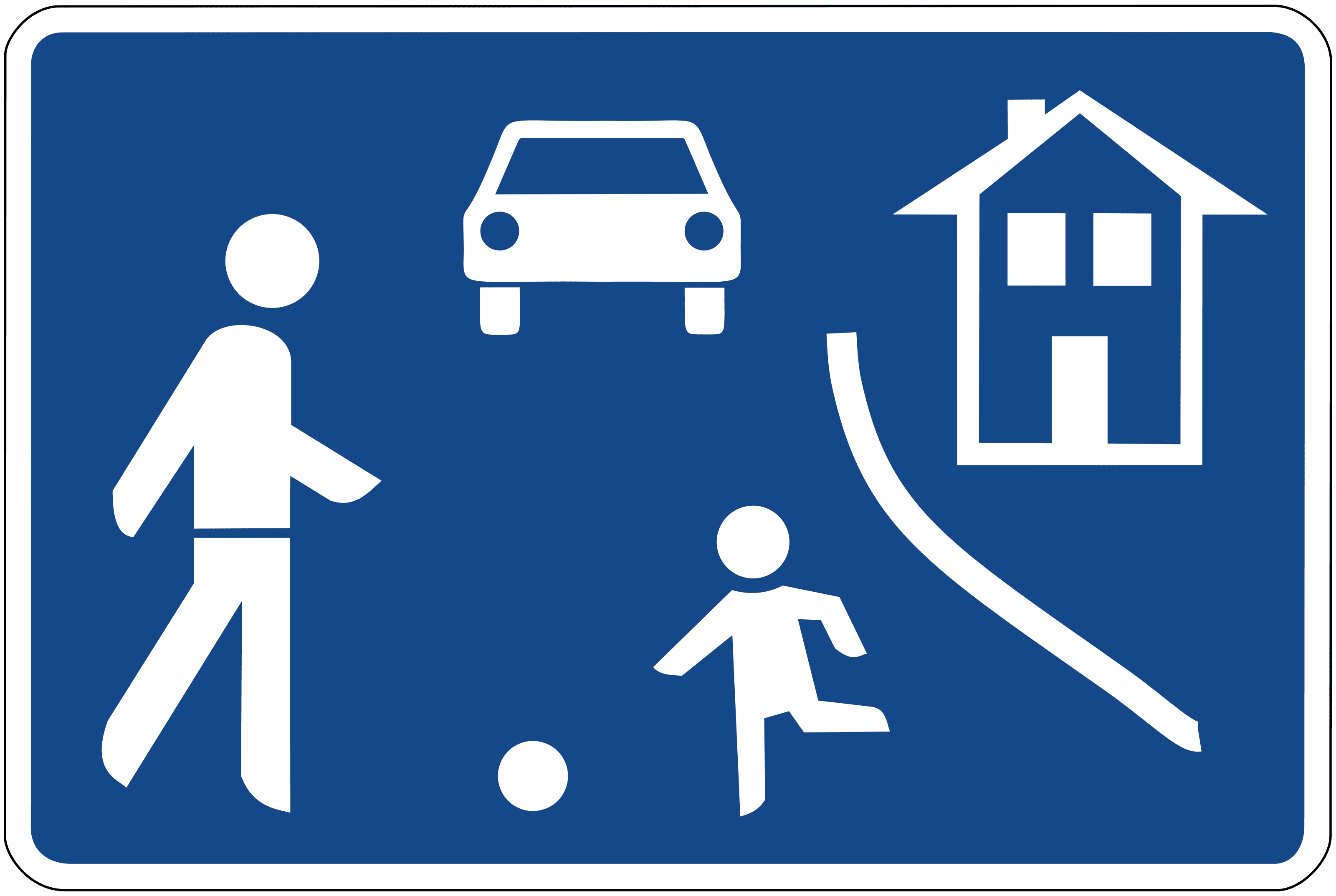 Schild: Spielstraße (Verkehrsberuhigter Bereich)